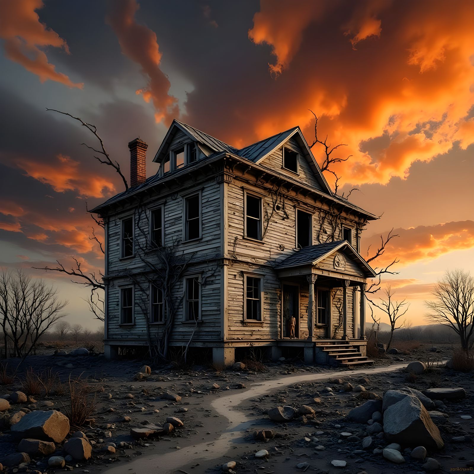 Lonely House (Sunset)  by @Misani