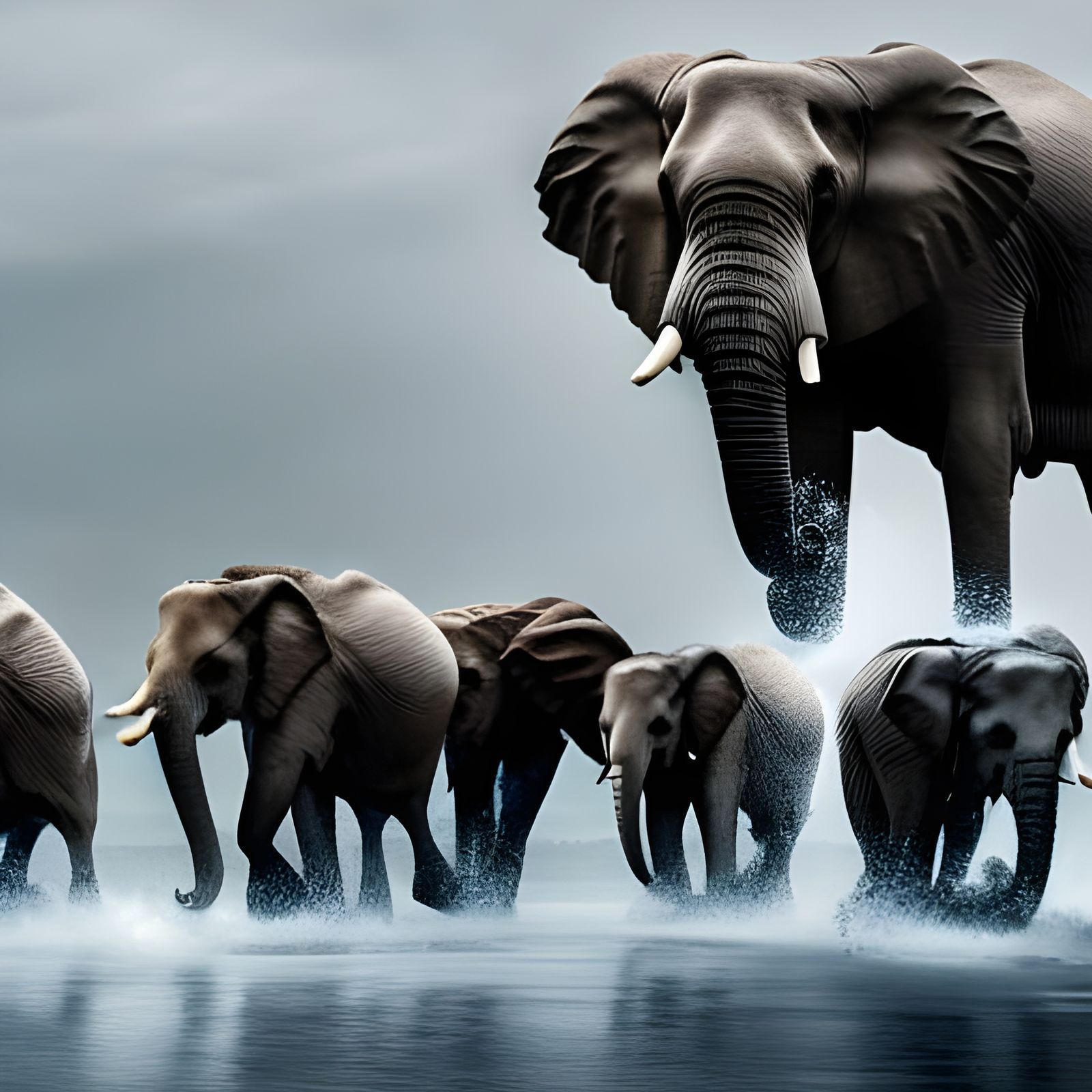 The ground rumbling when the elephants stampede - AI Generated Artwork ...