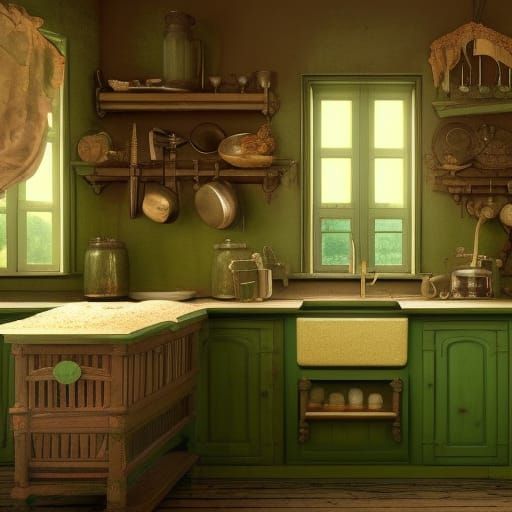 A beautiful old farm kitchen   by @SalvaMalva