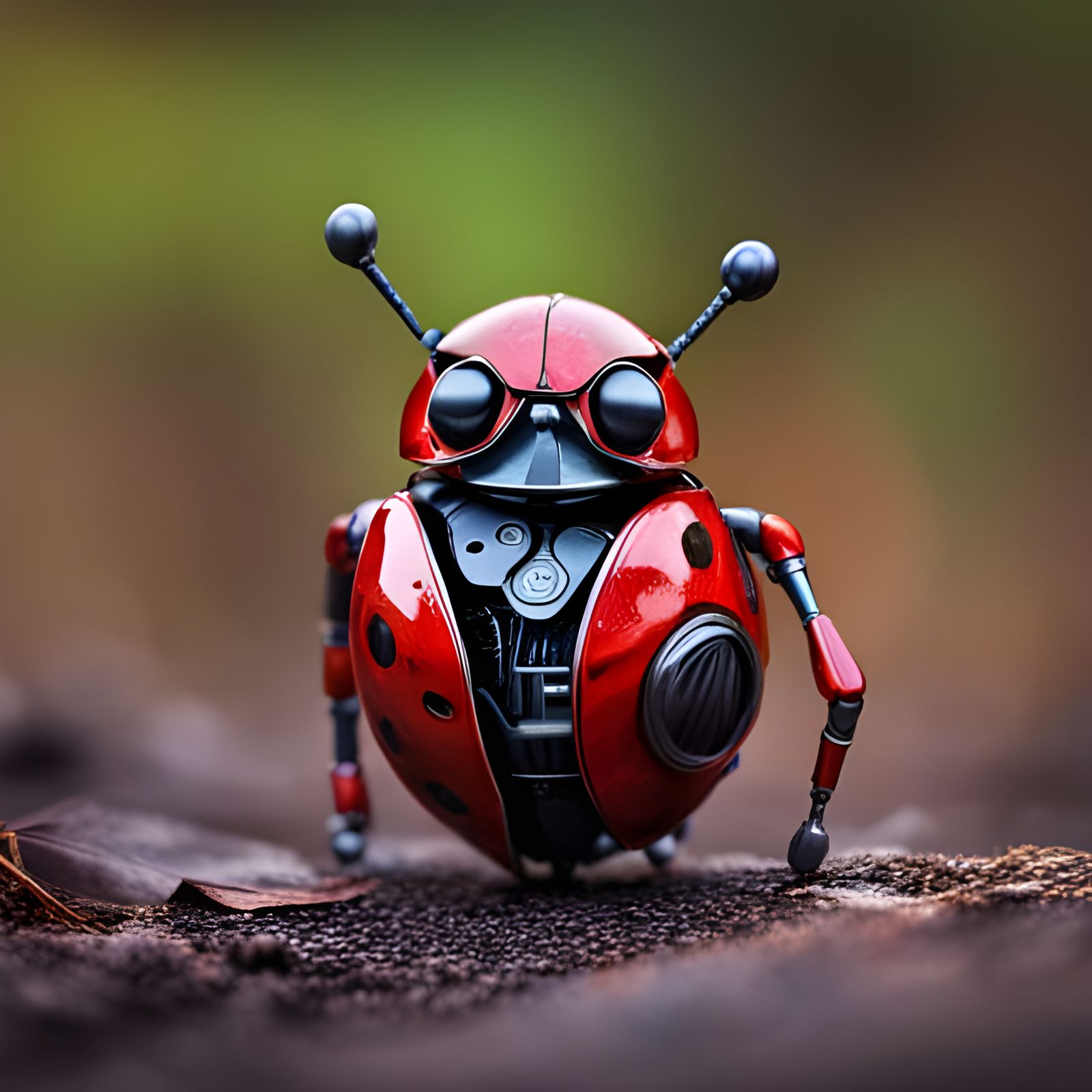 Cute Ladybug Droid - AI Generated Artwork - NightCafe Creator