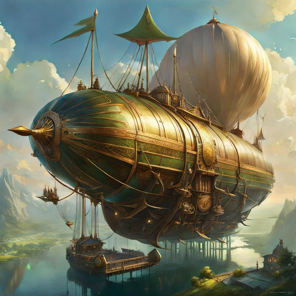 Airship Docking Ai Generated Artwork Nightcafe Creator