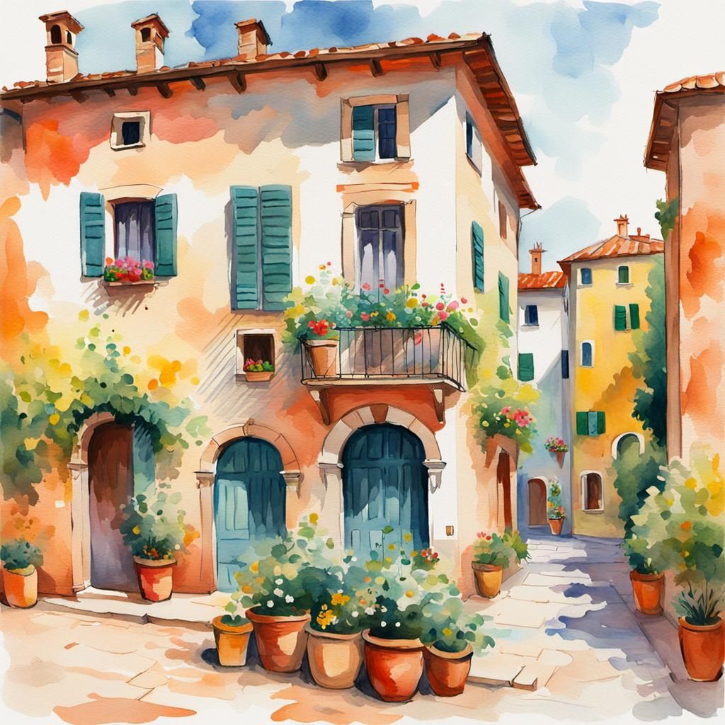 clipart white background watercolor  

Juliet’s house in Ver...