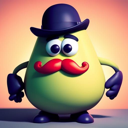 Mr. Pear Head AI Generated Artwork NightCafe Creator