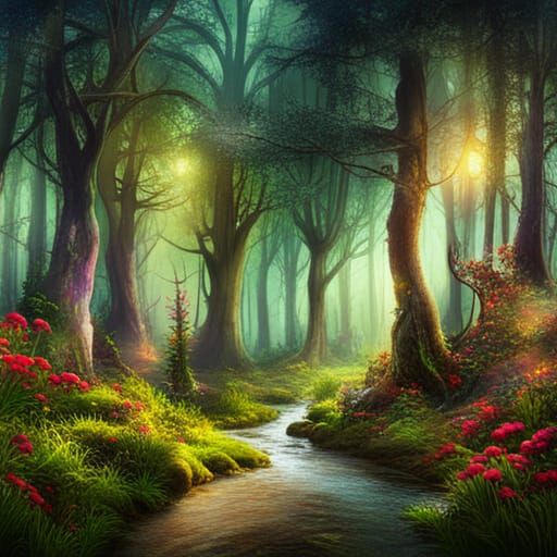 Enchanted Forest - AI Generated Artwork - NightCafe Creator