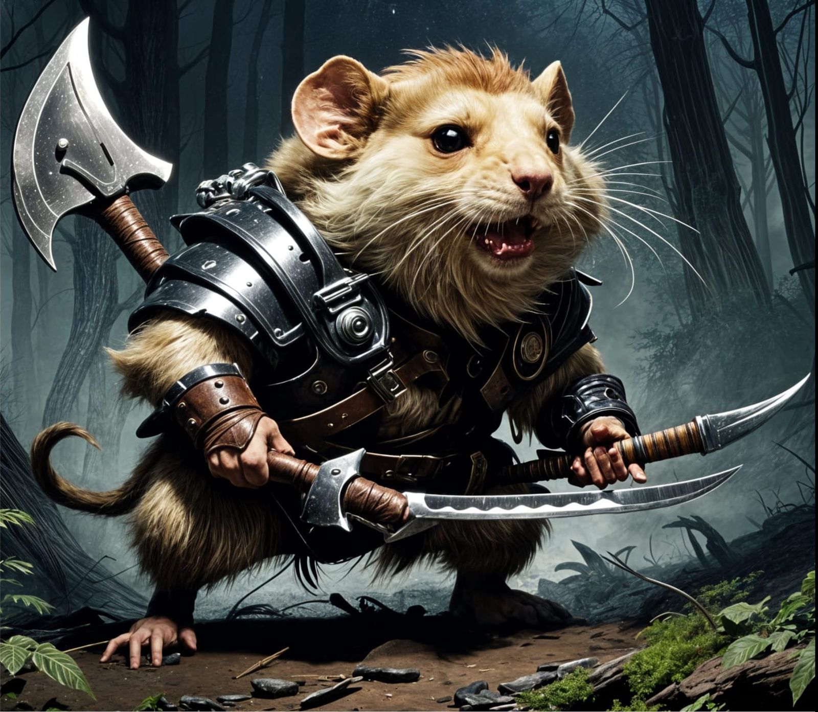 Battle ready werehamster.
