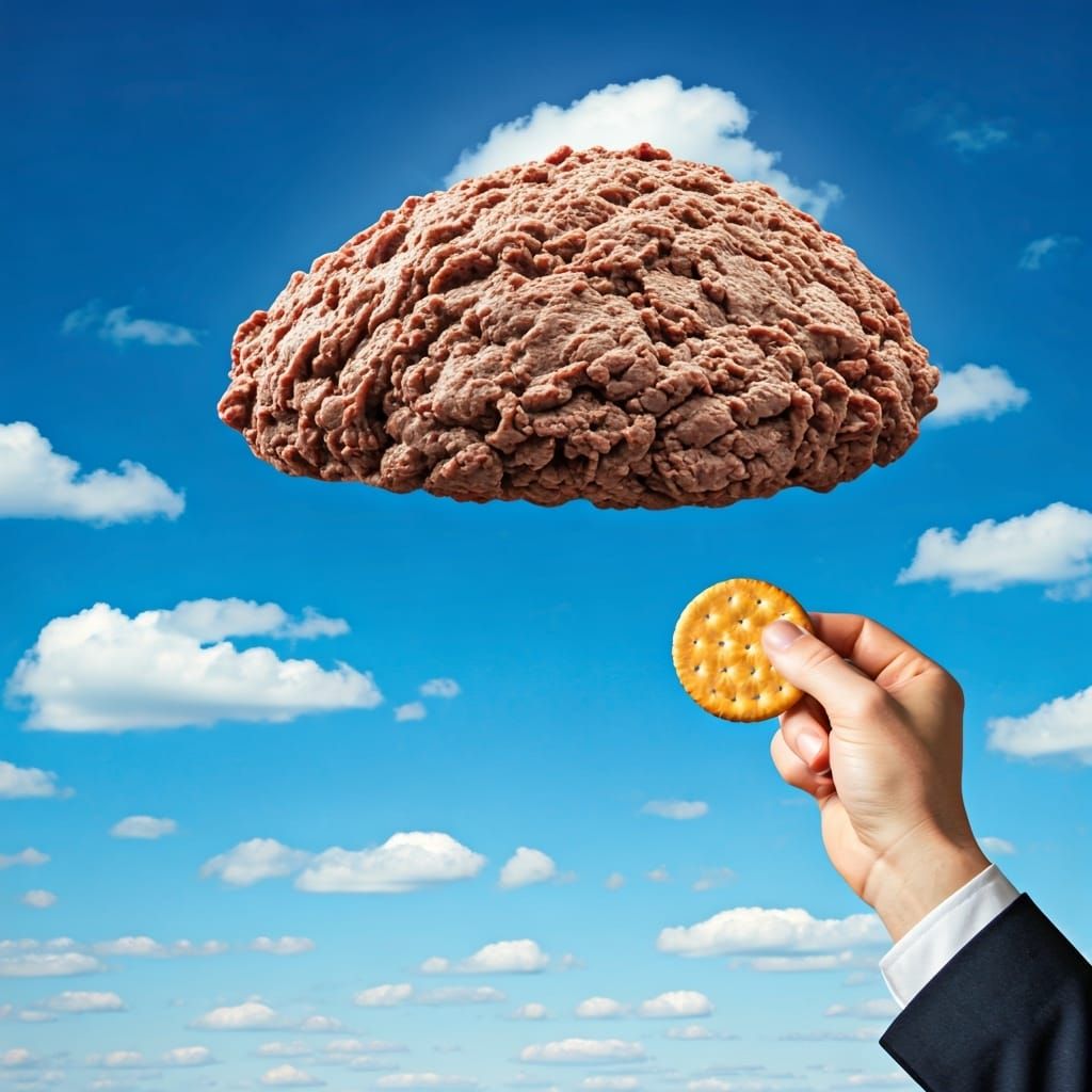 Surreal Chopped Liver Cloudscape: A Culinary Dreamscape