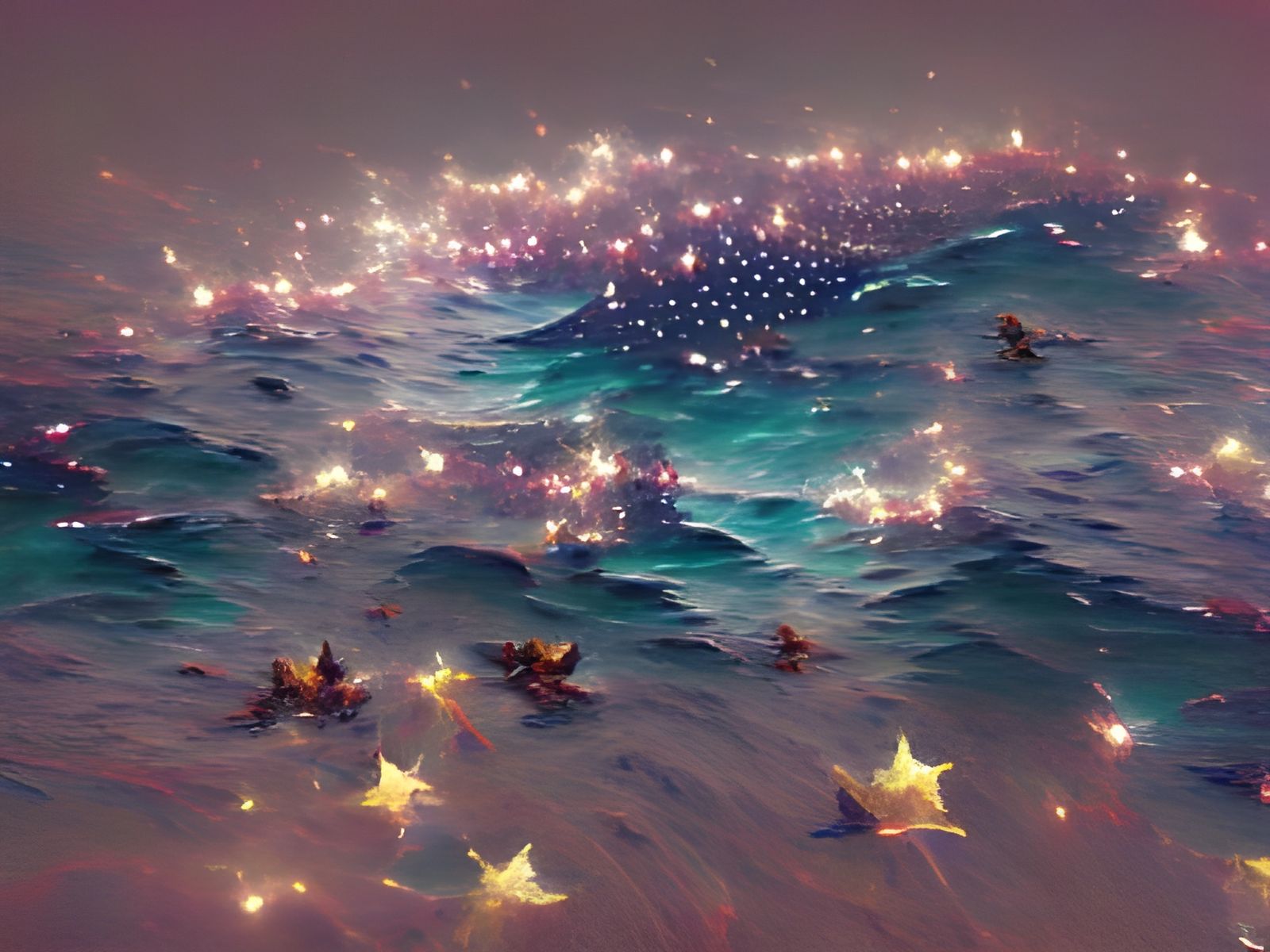 sea of stars at night