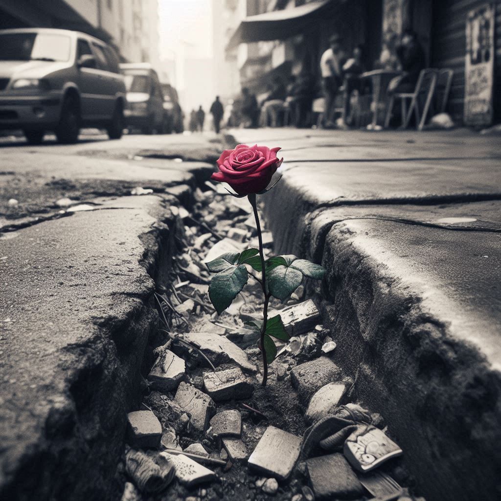 The rose that grew from the concrete