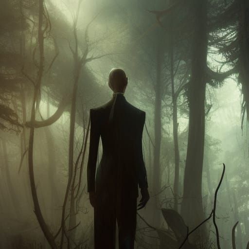 Contemplating Slenderman - AI Generated Artwork - NightCafe Creator