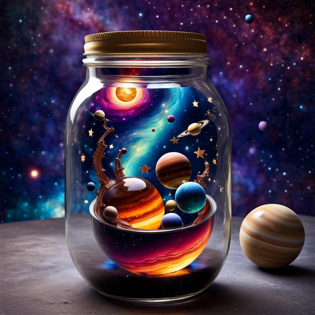 Wine Jar Universe: Planets and Stars