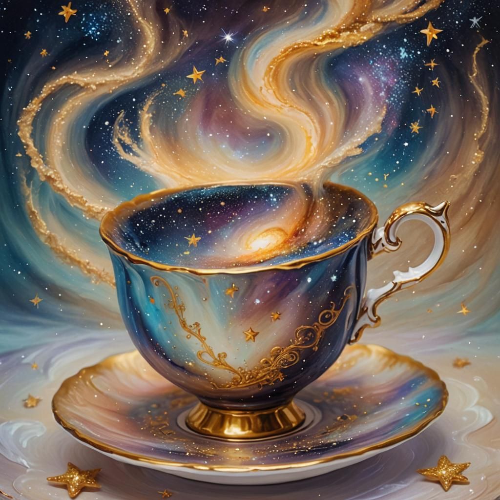 The milkyway galaxy in a teacup