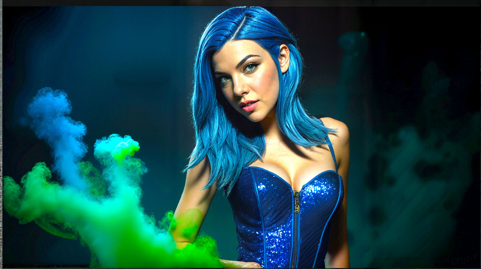 Mattie Love's final image in the Glitter in the air series, that was newly upscaled.