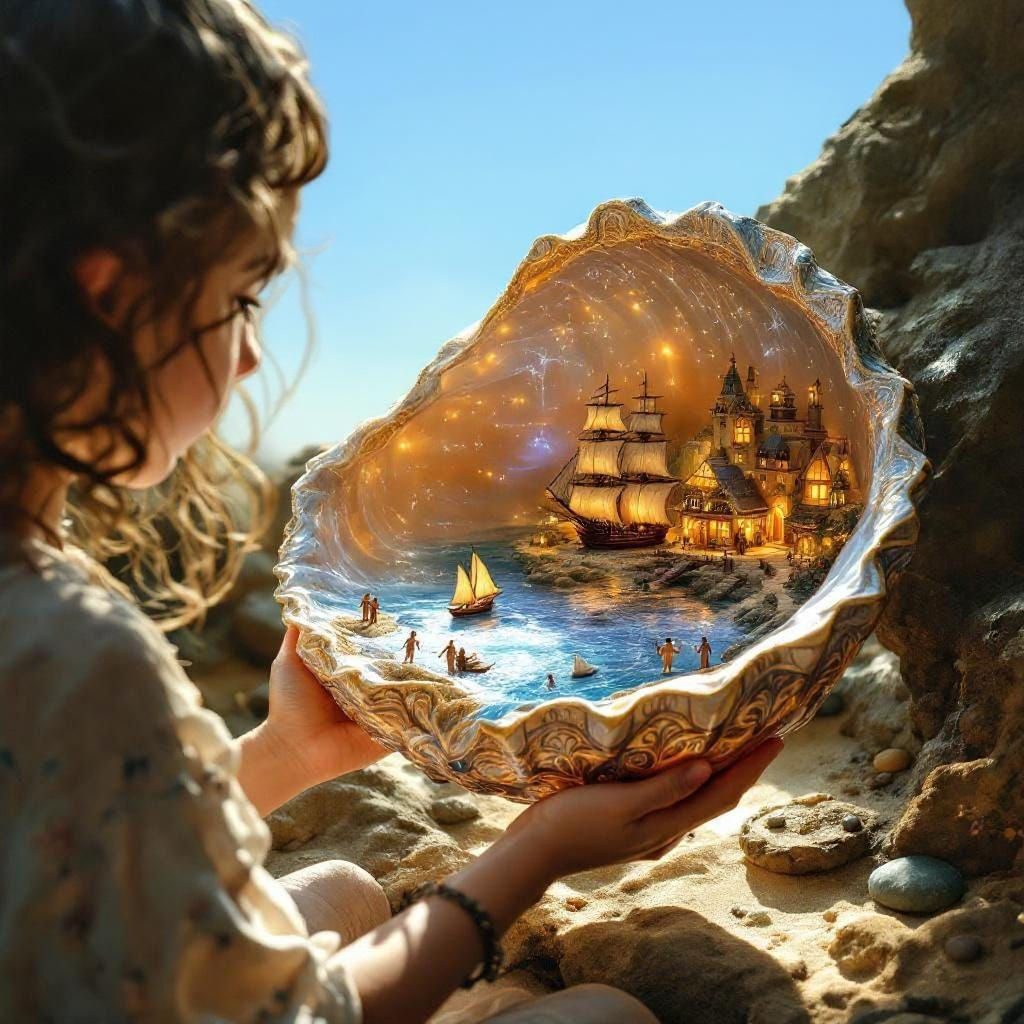 A small world in a shell  by @The Nights Sky