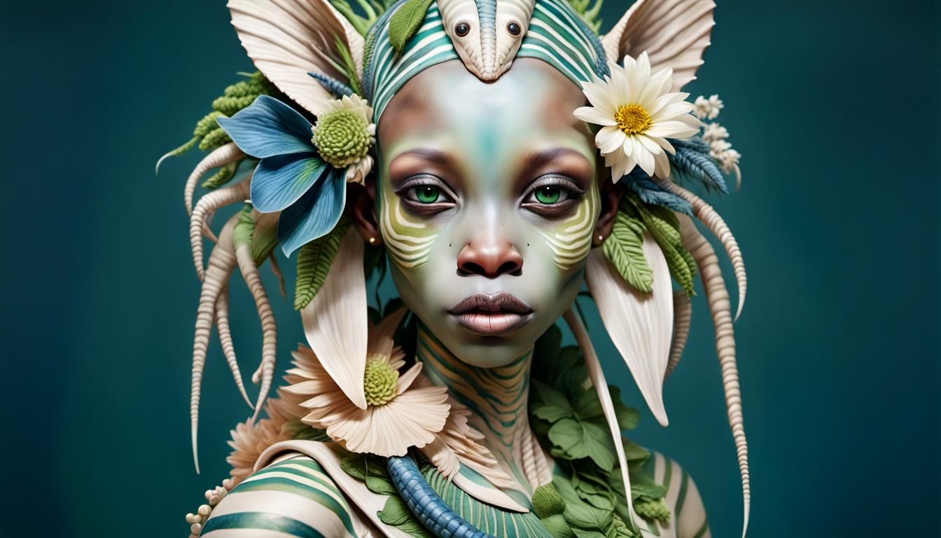 african hybrid portrait - AI Generated Artwork - NightCafe Creator