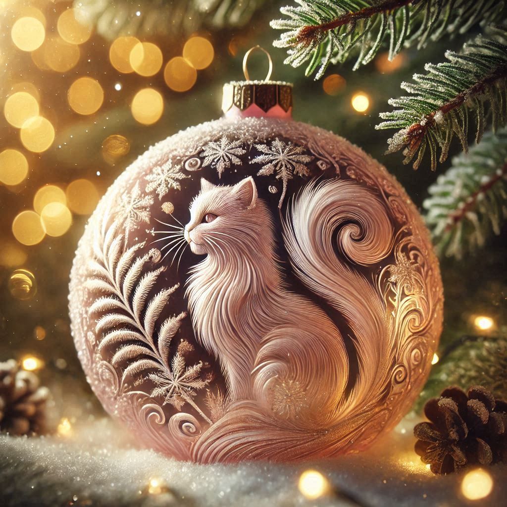 Cat  Christmas bauble