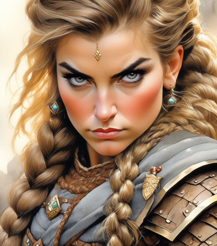 Fierce Gaze: Female Dwarf Warrior #3