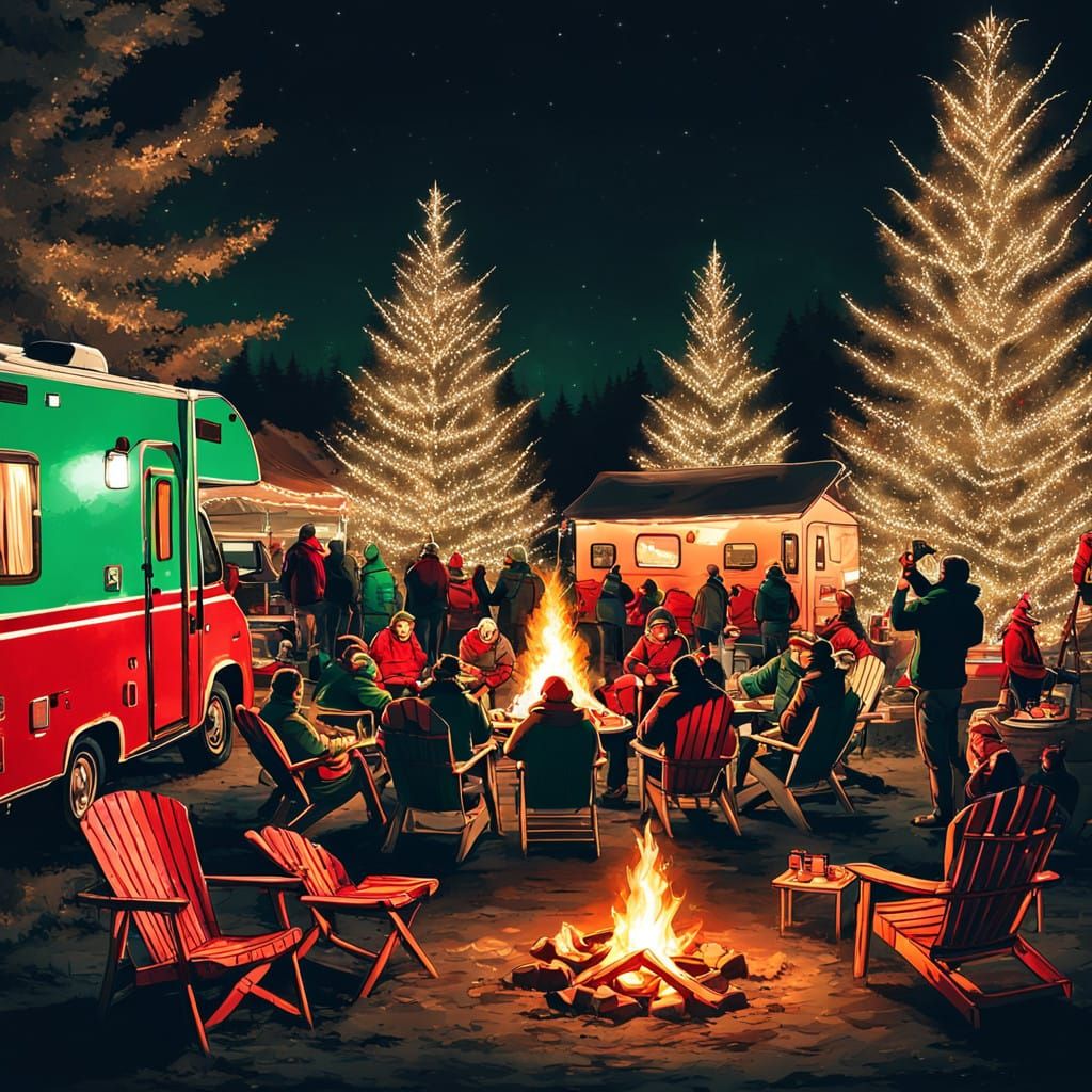 Christmas Eve Camping  by @Chickadee