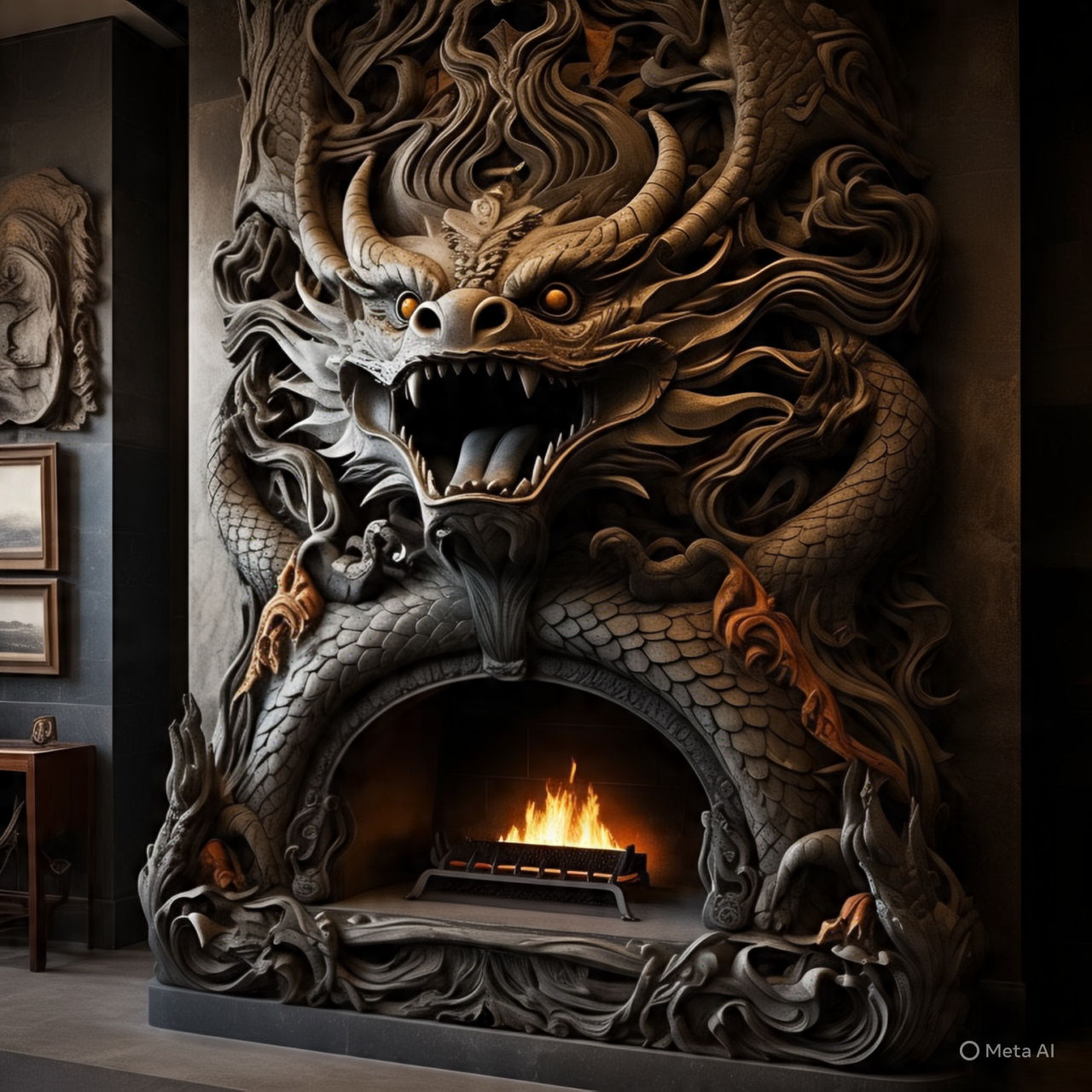The "Hell's Mouth" fireplace