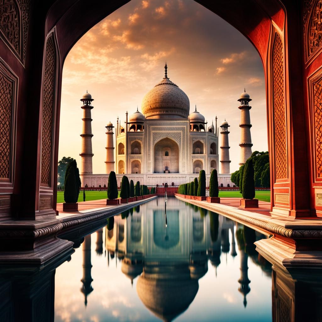 Reflections in Water-Tajmahal