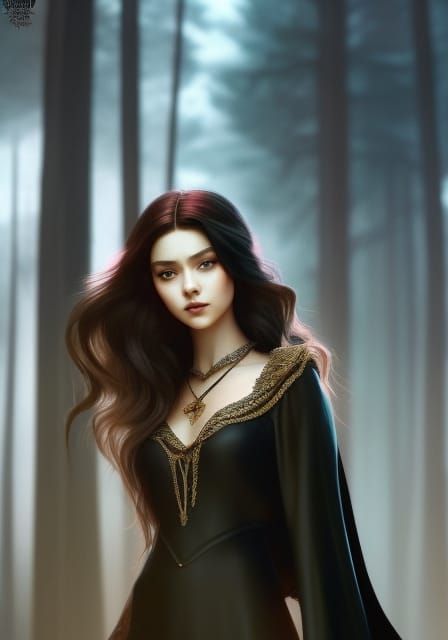 Witch with black hair 22