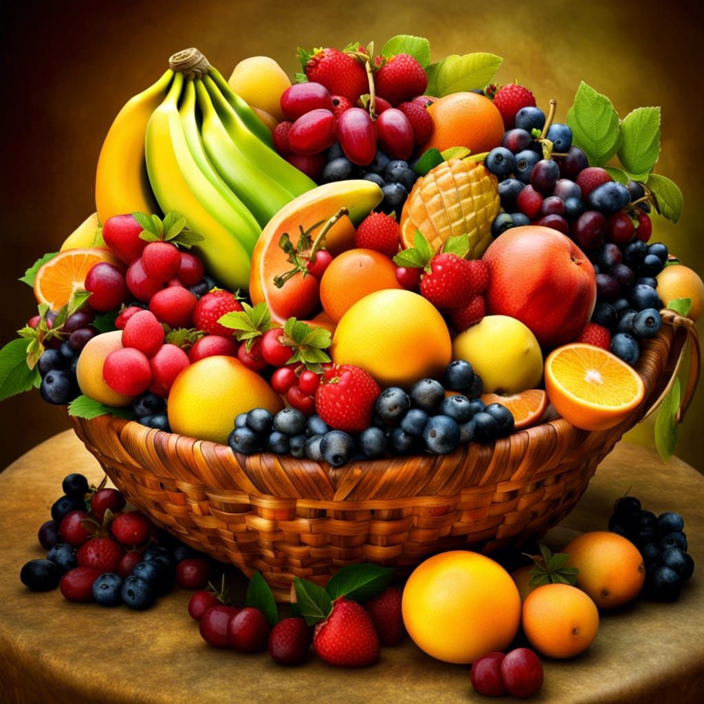 Scrumptious Fruit Bowl - AI Generated Artwork - NightCafe Creator