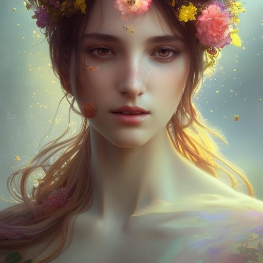 flower goddess - AI Generated Artwork - NightCafe Creator