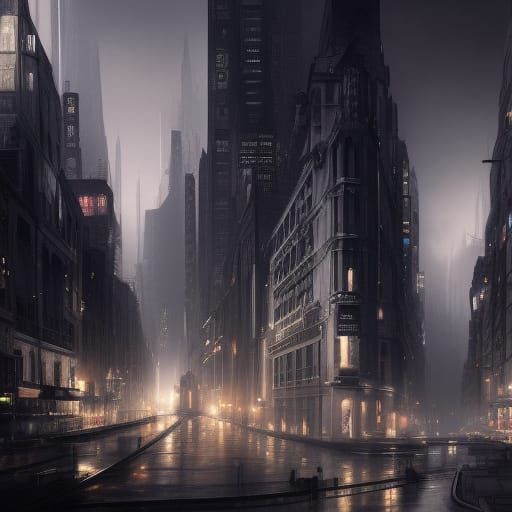 Noir Stylings Cityscapes by Stephan Martiniere, Syd Mead, H.R.Giger a masterpiece, 8k resolution, dark ...  by @Lennis