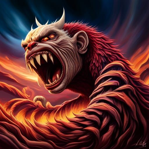 Screaming monster