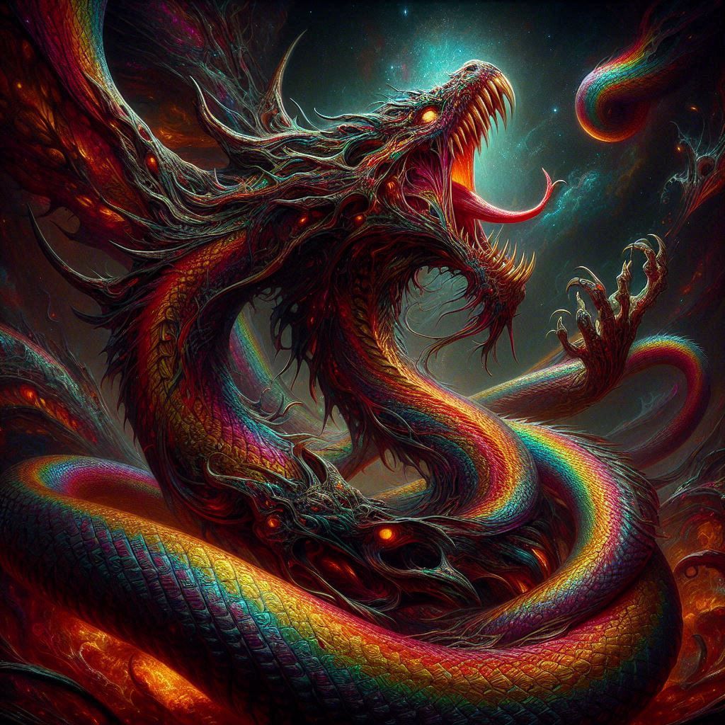 The Wagyl, the Rainbow Serpent, awoke with a roar, Shatterin...