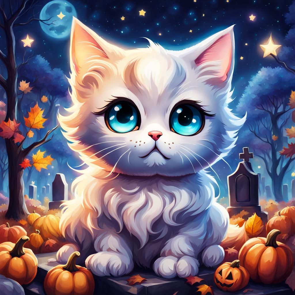 Kitty ghost - AI Generated Artwork - NightCafe Creator