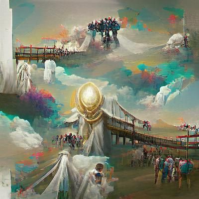 Endless pilgrimage concept art detailed painting