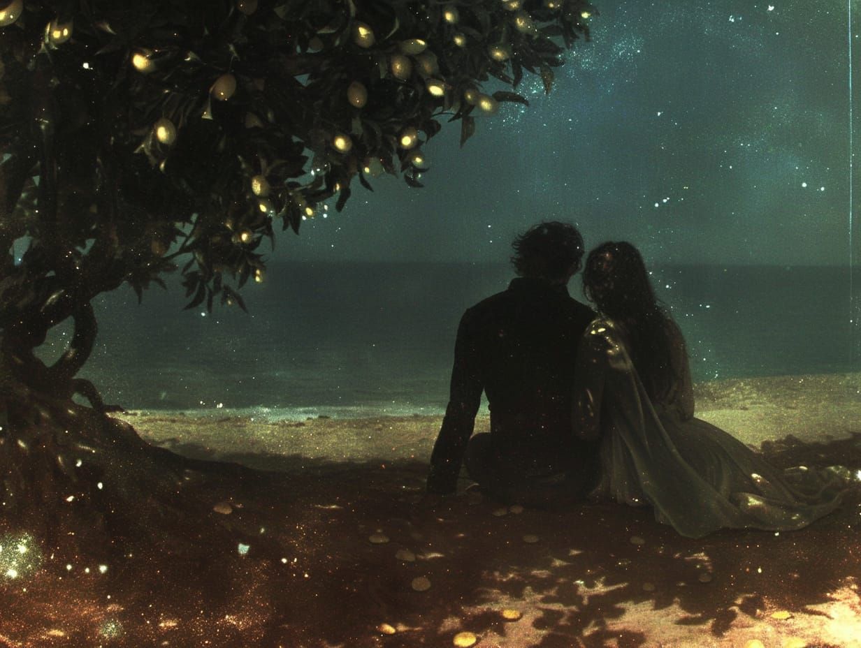 midnight on the beach