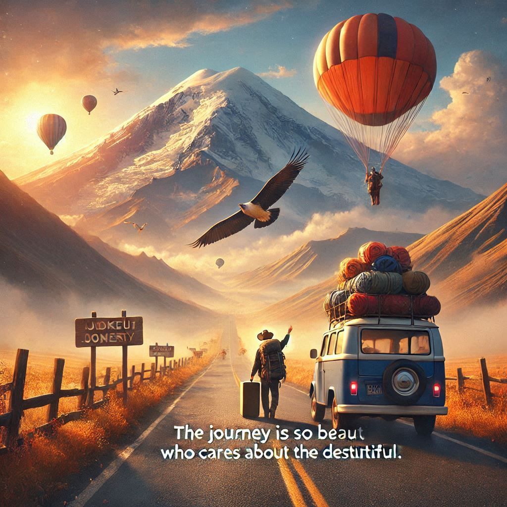 the journey is so beautiful, who cares about the destination