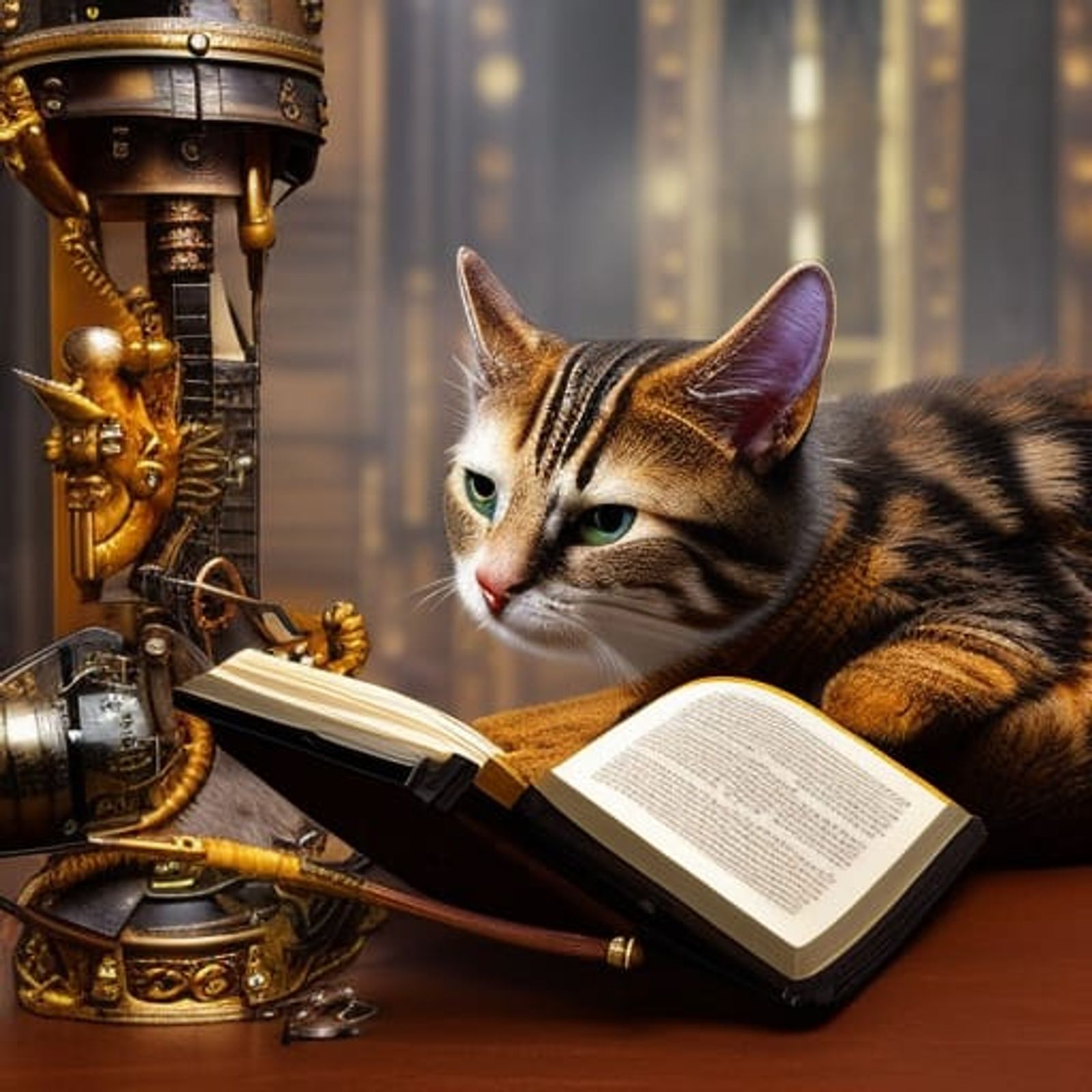 cats reading books