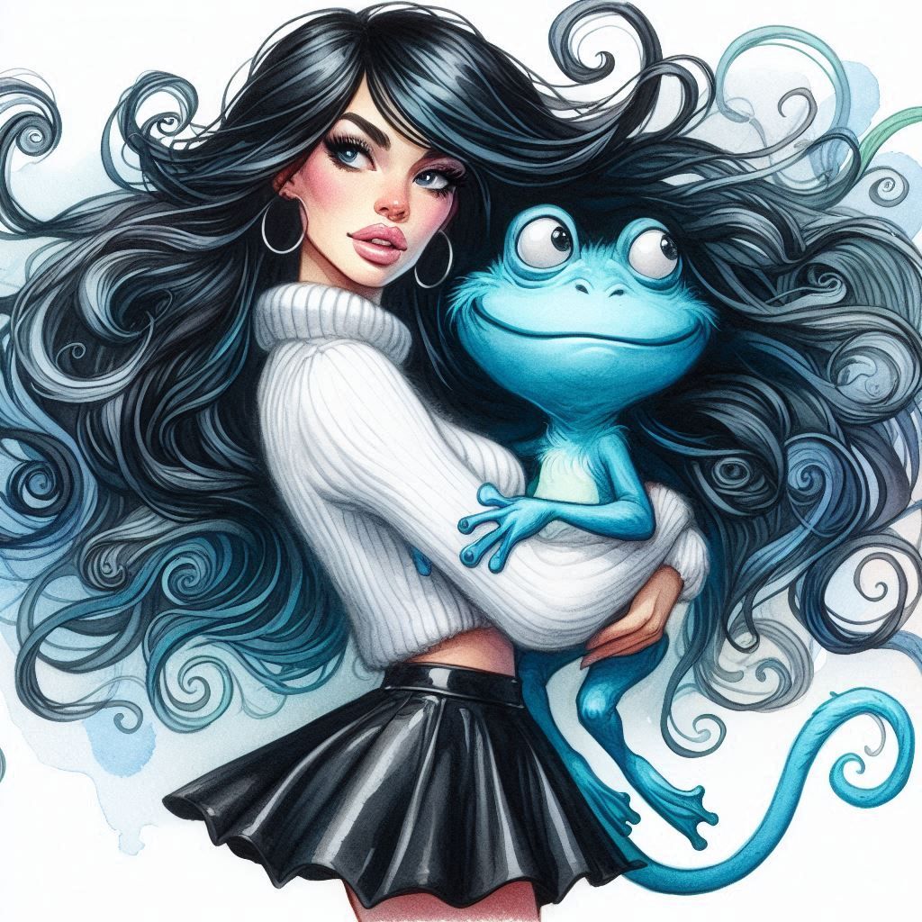 "I'm in love with a big blue frog ..."