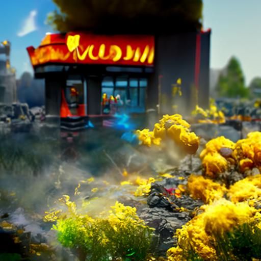 mcdonalds burning