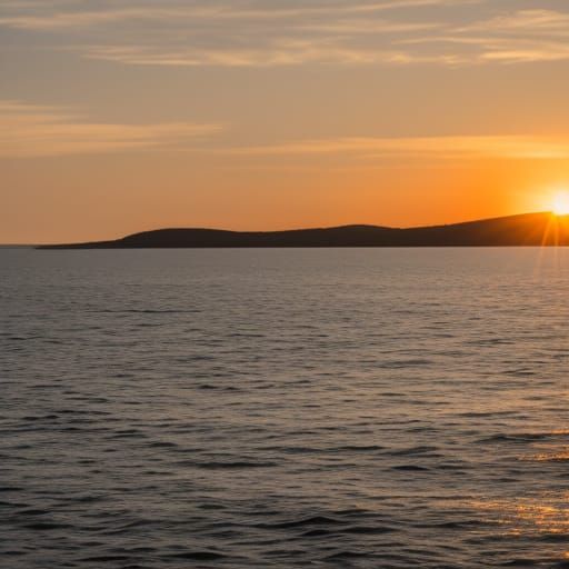 Sunset over the bay