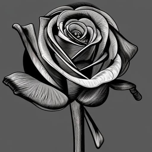 Glass black rose trending on Artstation intricately detailed, digital