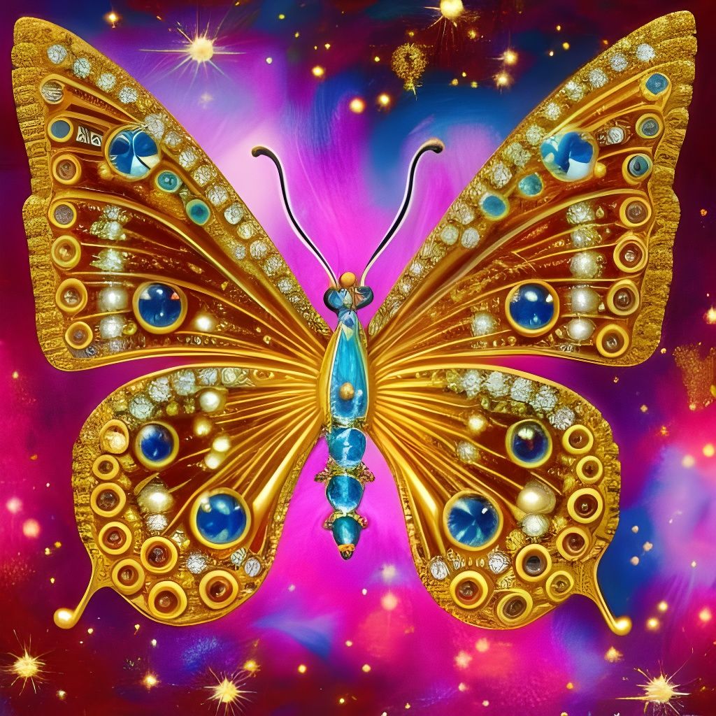 Sparkling Butterfly - AI Generated Artwork - NightCafe Creator