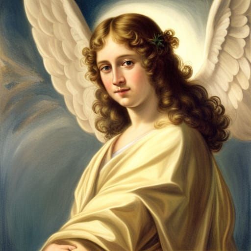 Realistic Portrait of an Angel from the Christian Bible using the ...