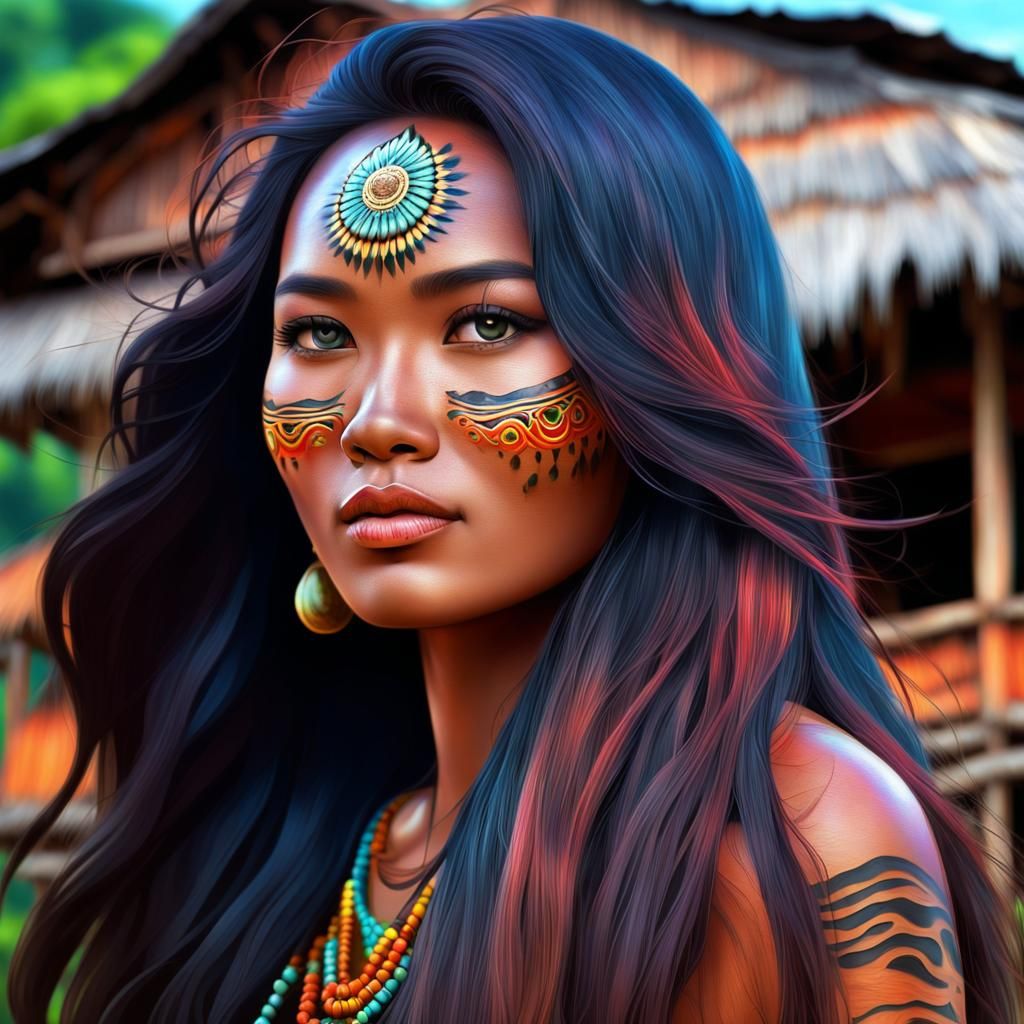 Create portrait acrylic airbrush painting style, the most be...
