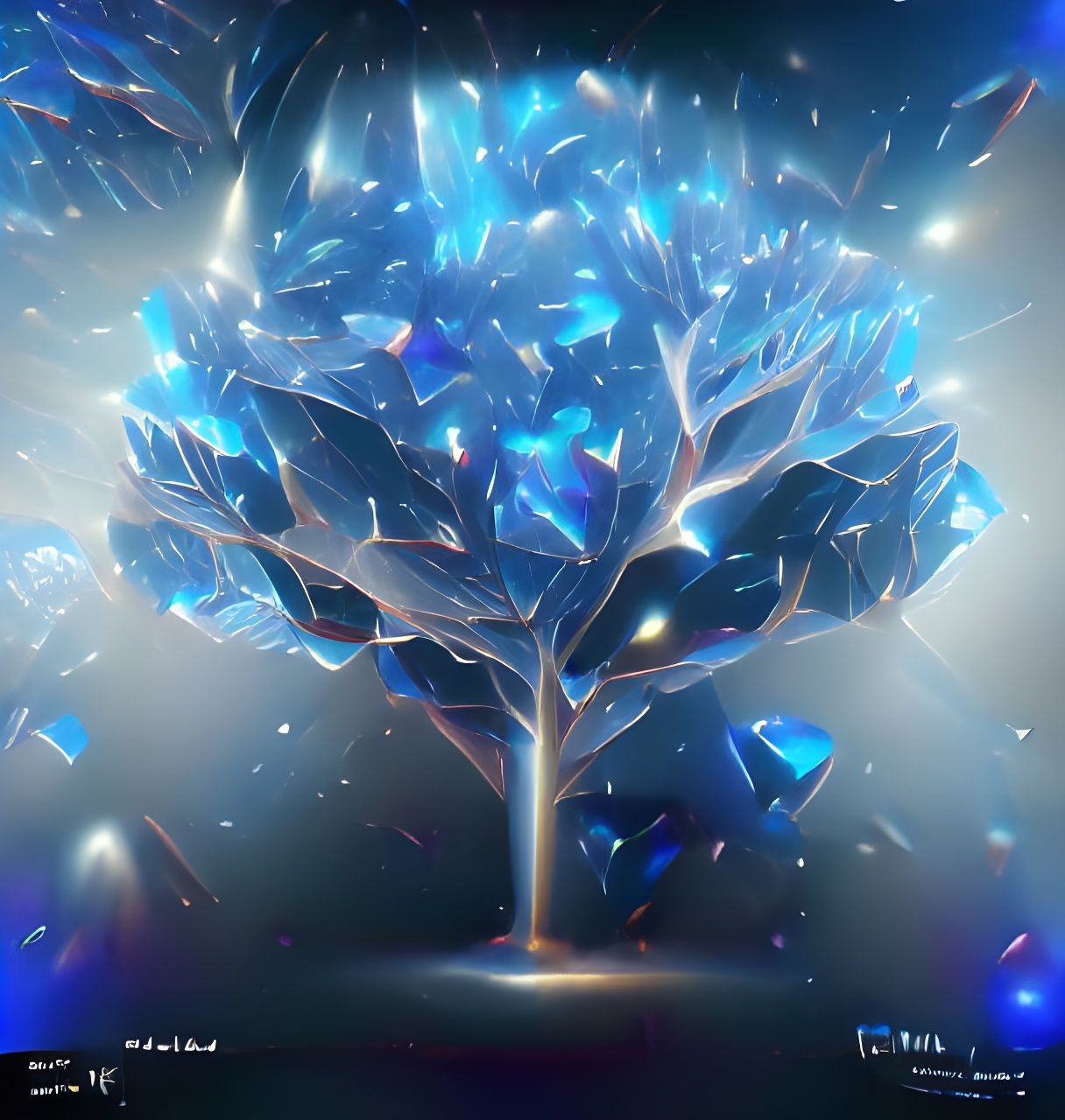 crystal magical tree