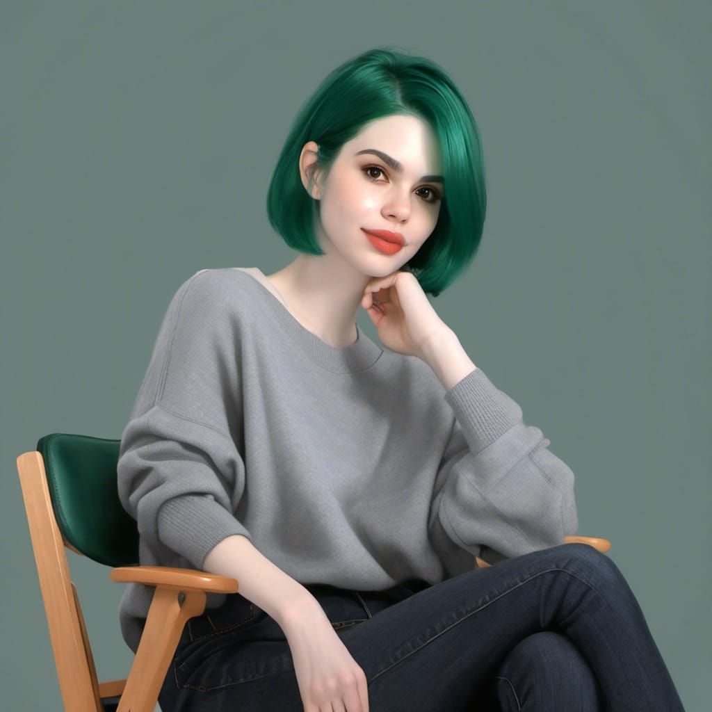 4d art, head and shoulders portrait of <lora:Sapho:1.0> sitt...