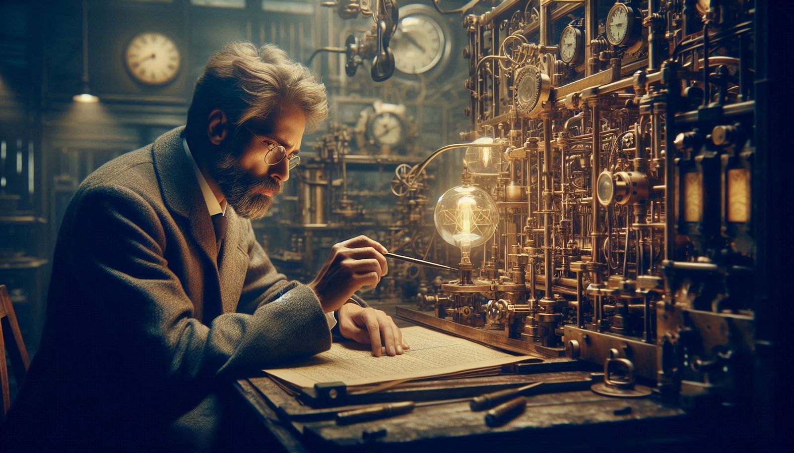 Pierre Curie at his work