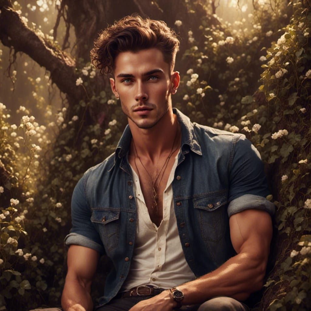 Handsome Young Man in Retro Rockabilly Style