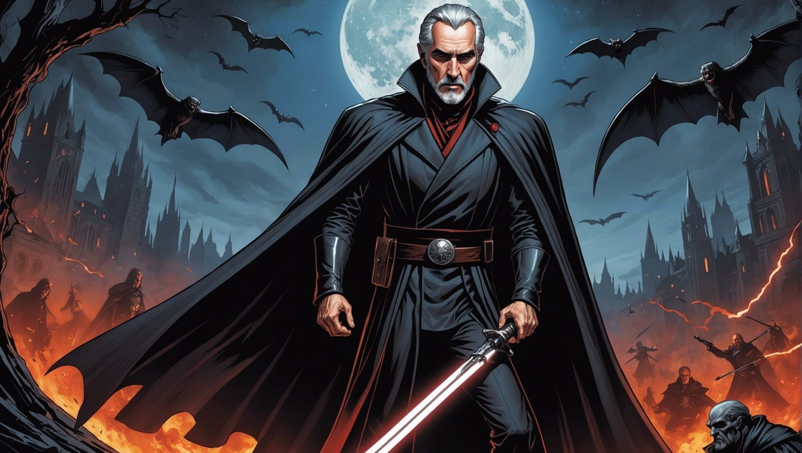 Count Dooku as a Vampire - AI Generated Artwork - NightCafe Creator