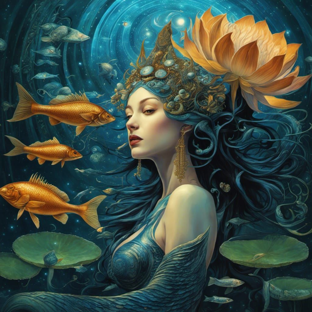 Pisces Goddess - AI Generated Artwork - NightCafe Creator