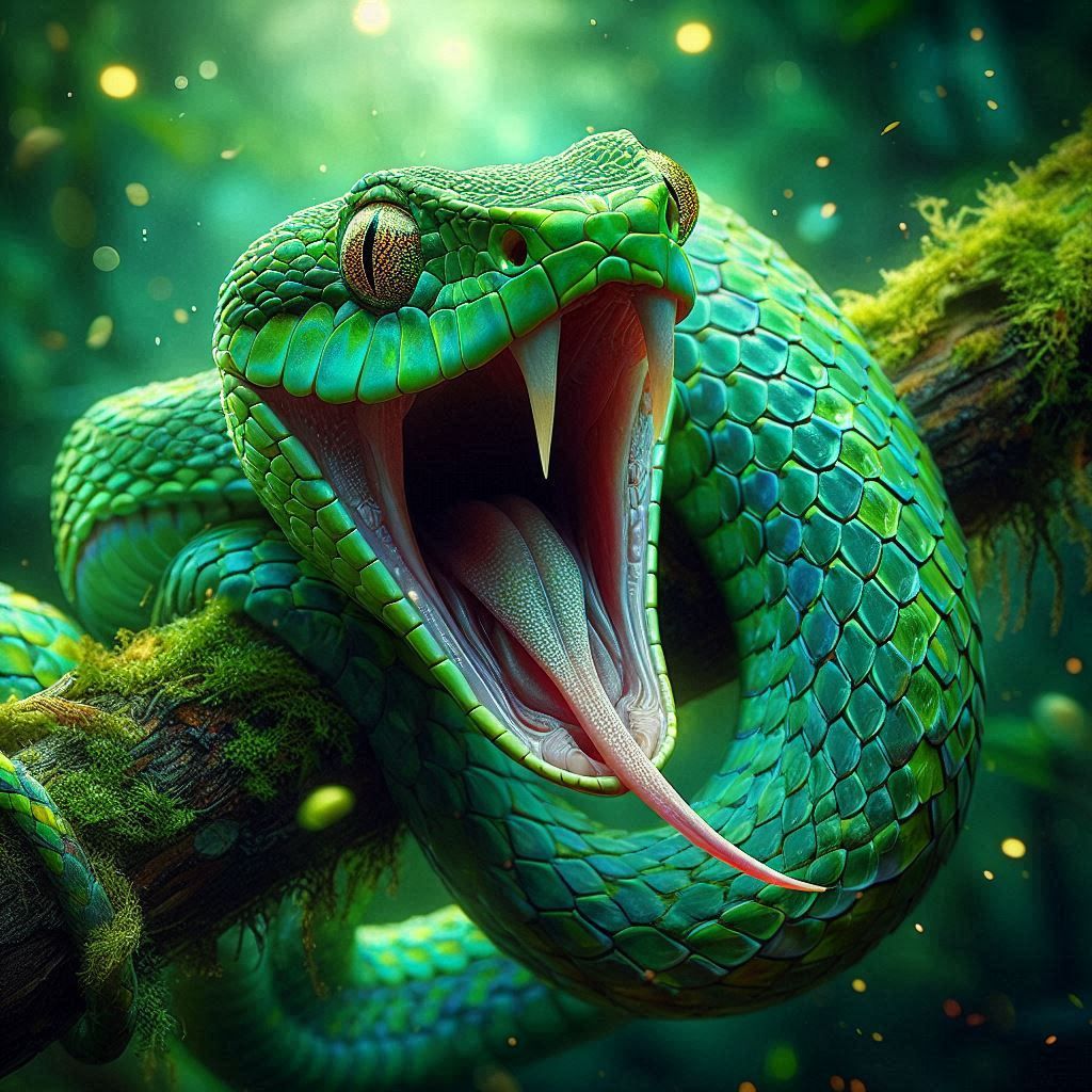 green firecracker: Bothriechis