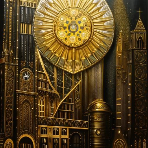 Gustav Klimt, 3d, Gold, Silver, Spray paint, Acrylic, High c...