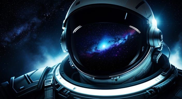 astronaut journey through the stars